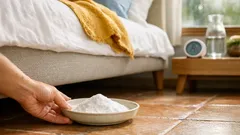 Stellen Sie eine Untertasse mit Backpulver unter Ihr Bett: Das bewirkt tatsächlich etwas gegen Gerüche und Feuchtigkeit.